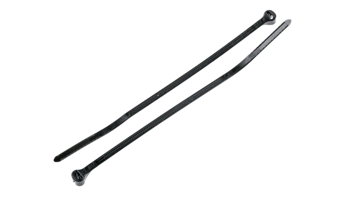 Thomas & Betts Cable Ties, 91.95mm x 2.3 mm, Black Nylon, Pk-1000