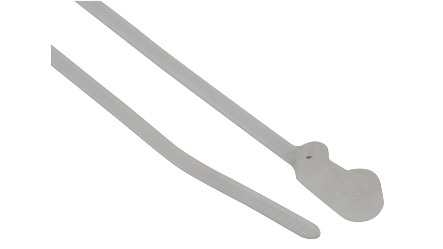 Thomas & Betts Cable Ties, 101.6mm x 2.29 mm, Natural Nylon, Pk-100