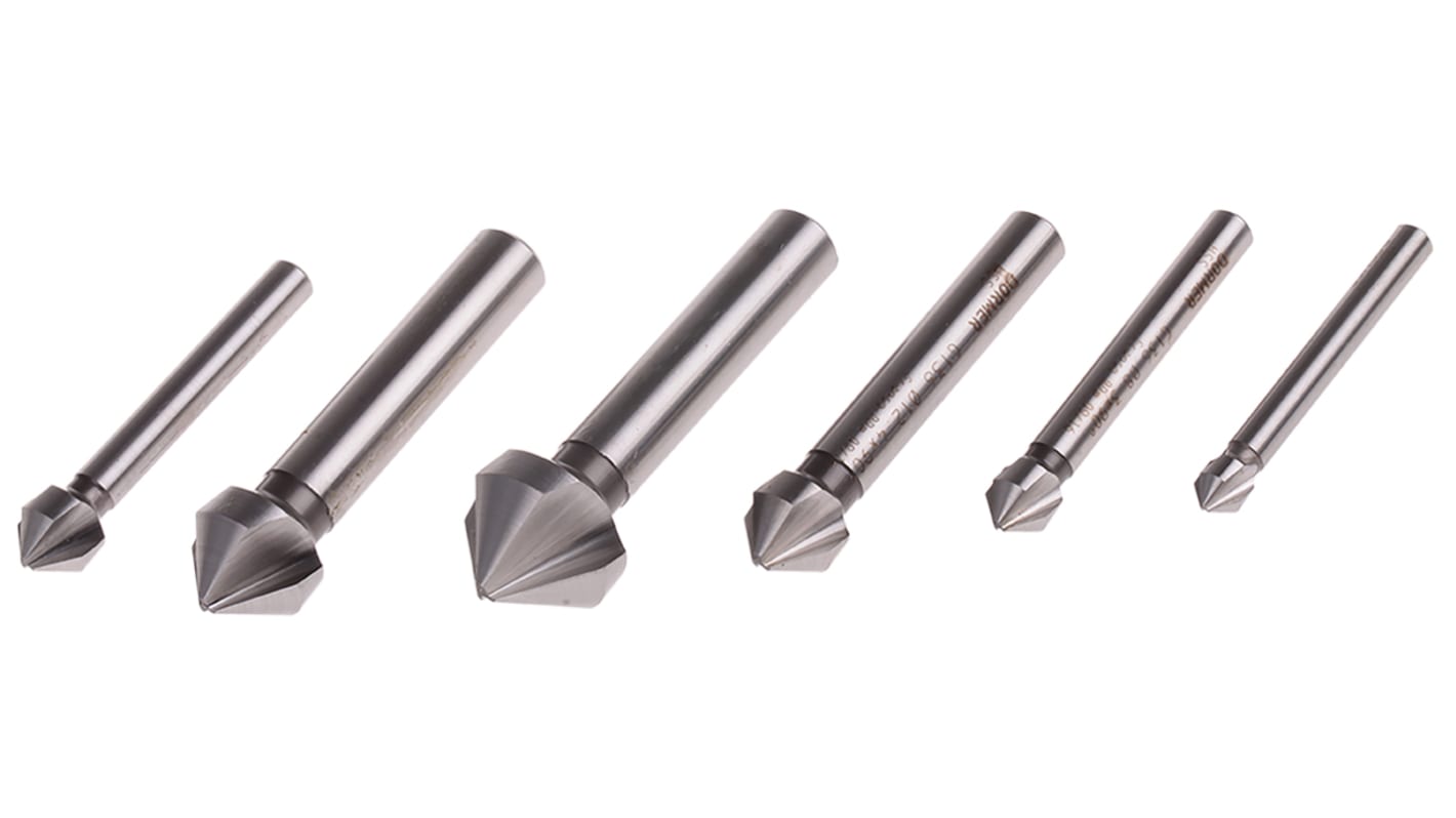 G2361 Dormer HSS Countersink Drill Bit Set, 6.3 20.5mm Head, 3