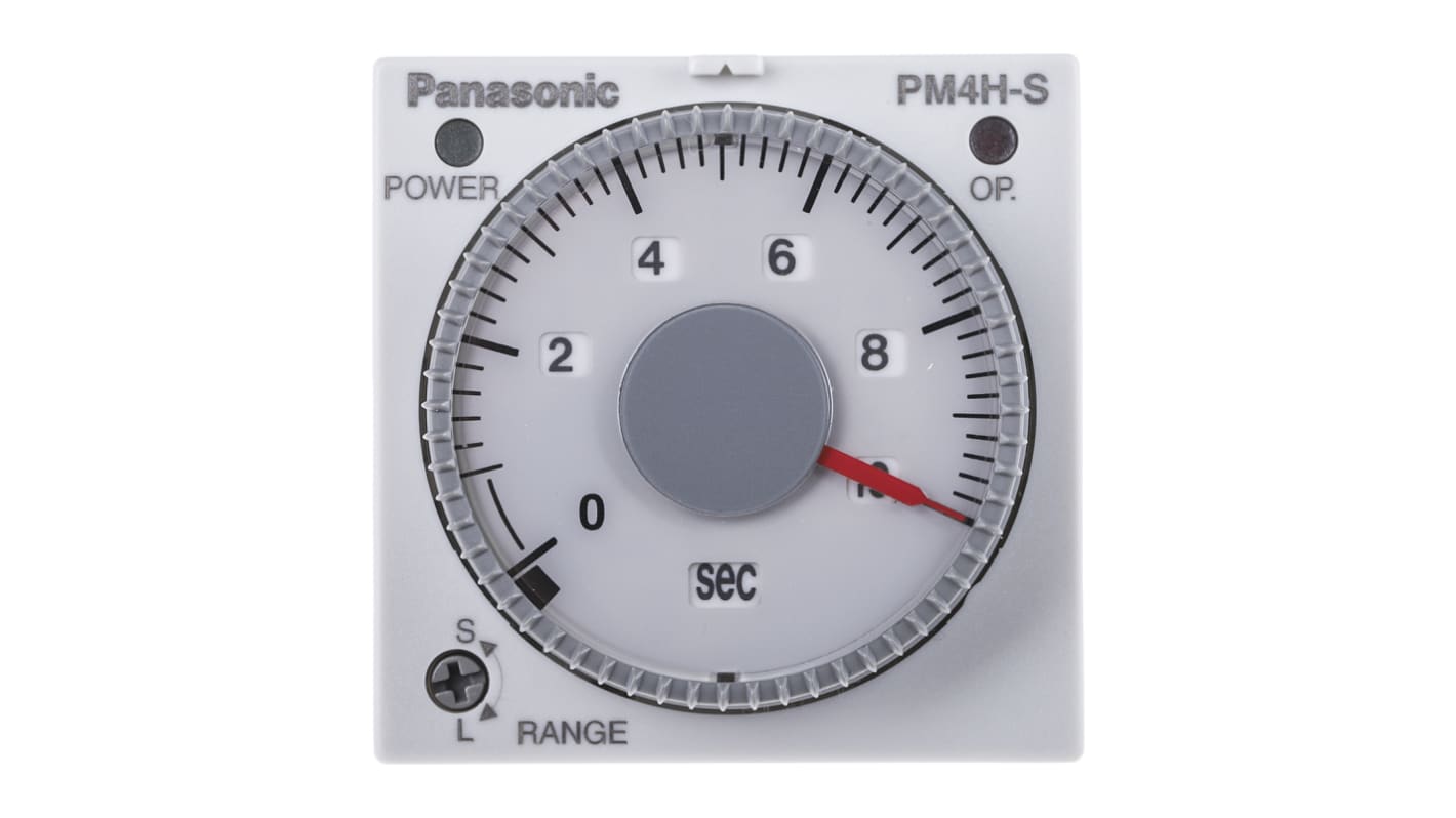 Panasonic Zeitrelais, 1 s → 500h, 24V ac/dc, 2 Kont. Einfach, 2-poliger Wechsler