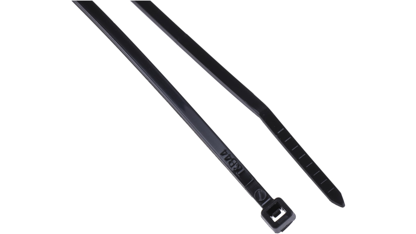 ABB Cable Ties, 160mm x 2.5 mm, Black Nylon, Pk-100