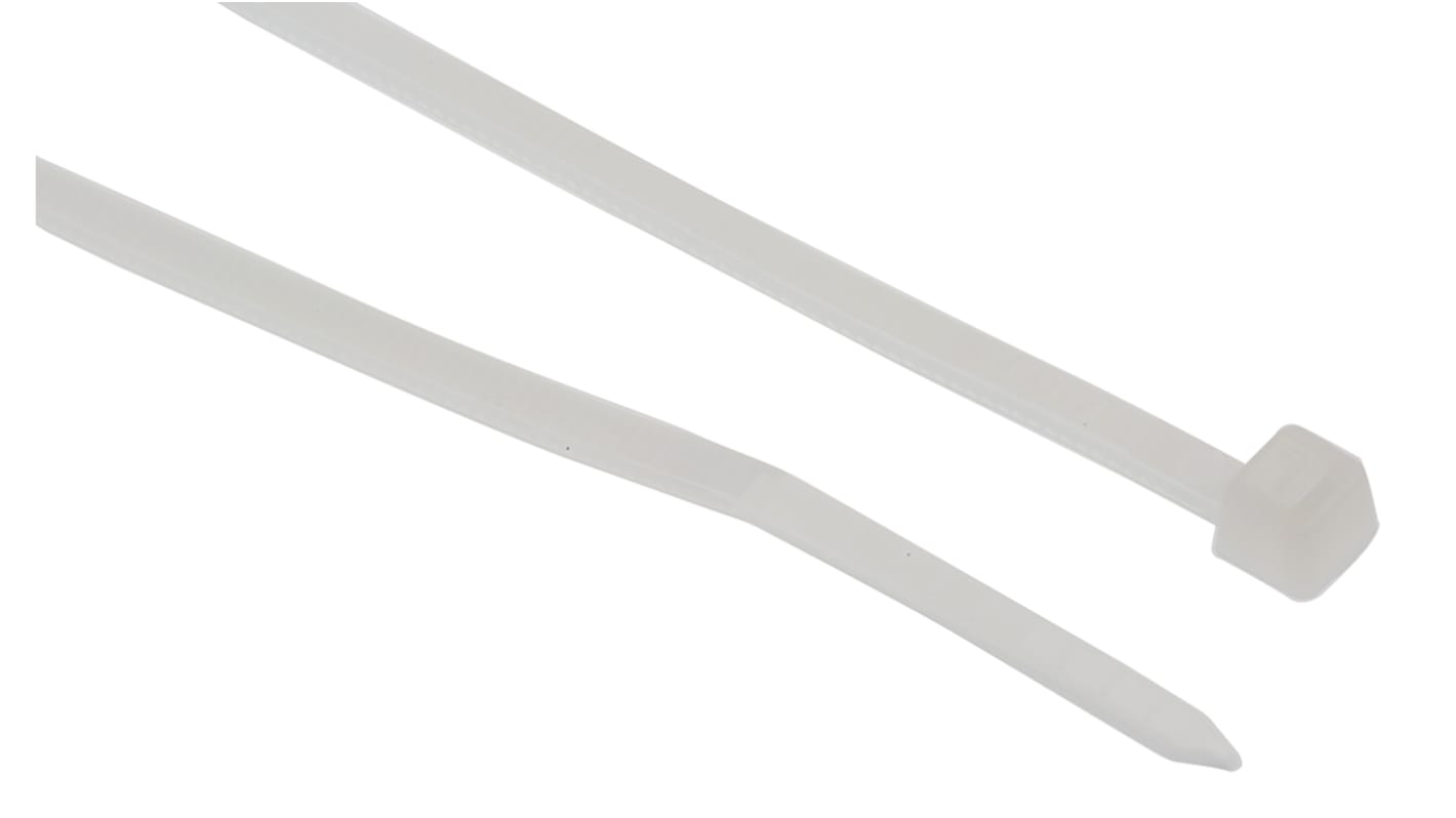 ABB Cable Tie, 200mm x 2.5 mm, Natural Nylon, Pk-100