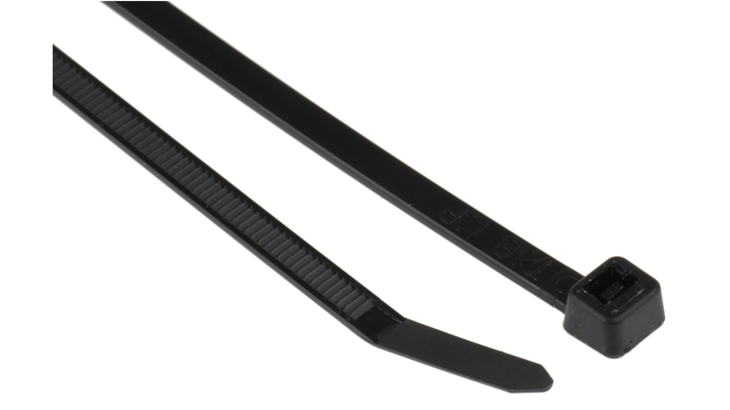 ABB Cable Tie, 250mm x 4.8 mm, Black Nylon, Pk-1000