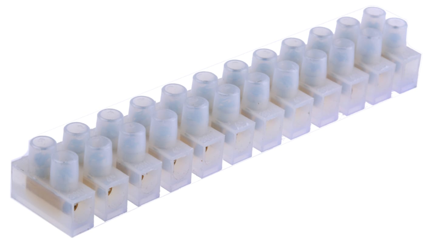RS PRO NonFused Terminal Block, 12Way, 3 → 24A, 12 AWG Wire, Screw