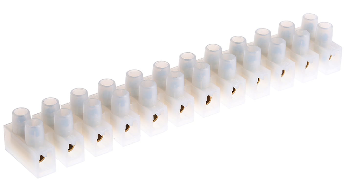 RS PRO NonFused Terminal Block, 12Way, 5 → 32A, 10 AWG Wire, Screw