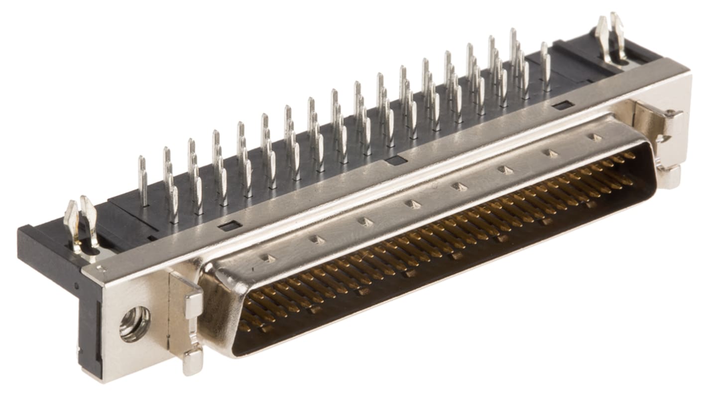 MH Connectors SCSI-Steckverbinder 68-polig Stecker gewinkelt, THT, 2.54mm, Serie Löten SCSI