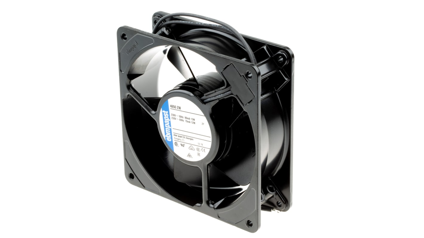 Ventilateur axial 4000 Z ebm-papst 230 V c.a., 98m³/h, 119 x 119 x 38mm, 13W