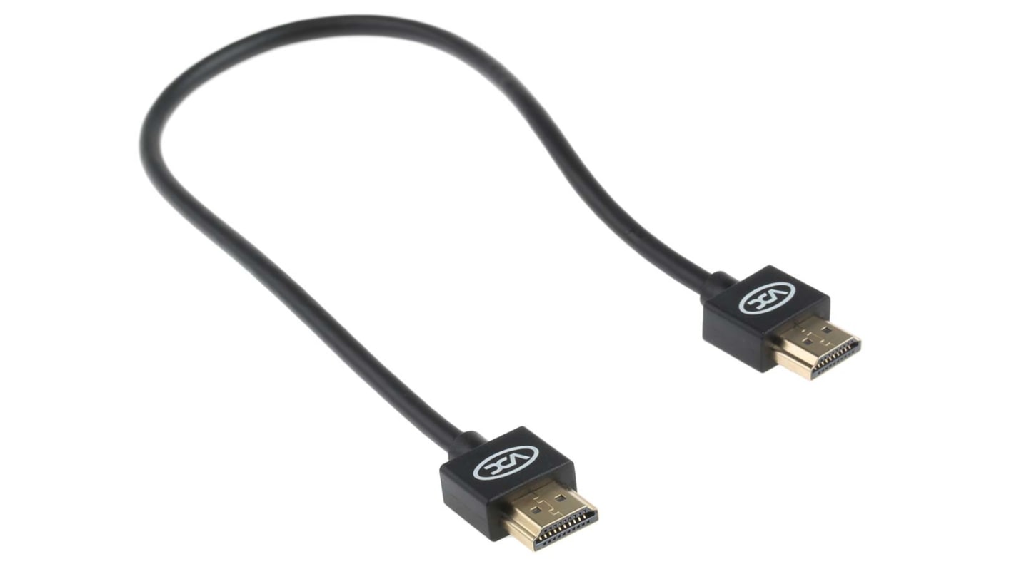 Van Damme HDMI-Kabel A HDMI Stecker B HDMI Stecker, 35cm, Schwarz