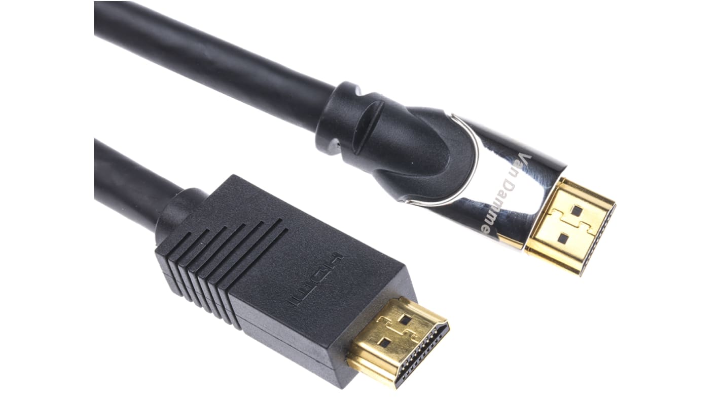 Cable HDMI Negro Van Damme, con. A: HDMI Ethernet Macho, con. B: HDMI Ethernet Macho, long. 10m