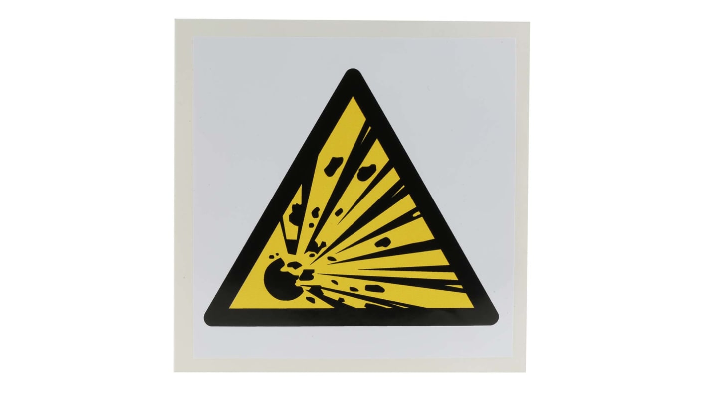 RS PRO Self-Adhesive Hazardous Substances Hazard Warning Sign