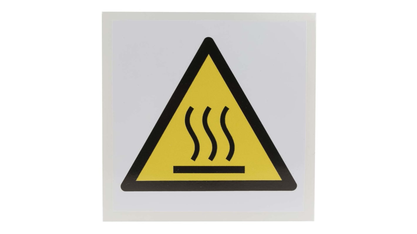 RS PRO Self-Adhesive General Hazard Hazard Warning Sign