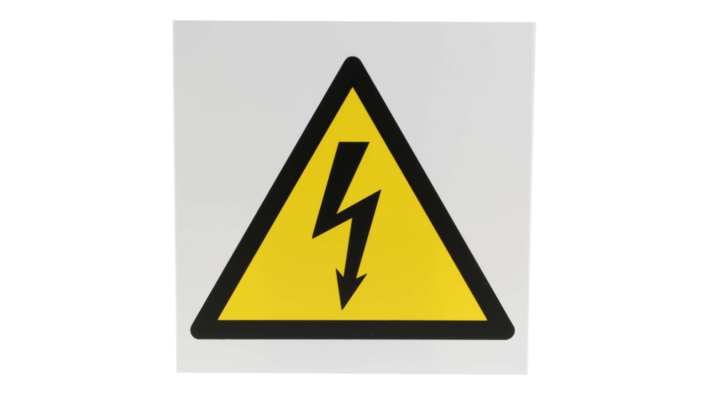 RS PRO Electrical Hazard Warning Sign