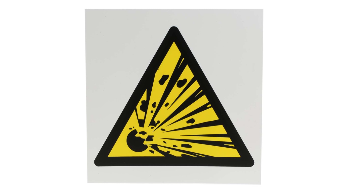 RS PRO Gefahren-Warnschild, Kunststoff 'Explosiv', 200 mm x 200mm