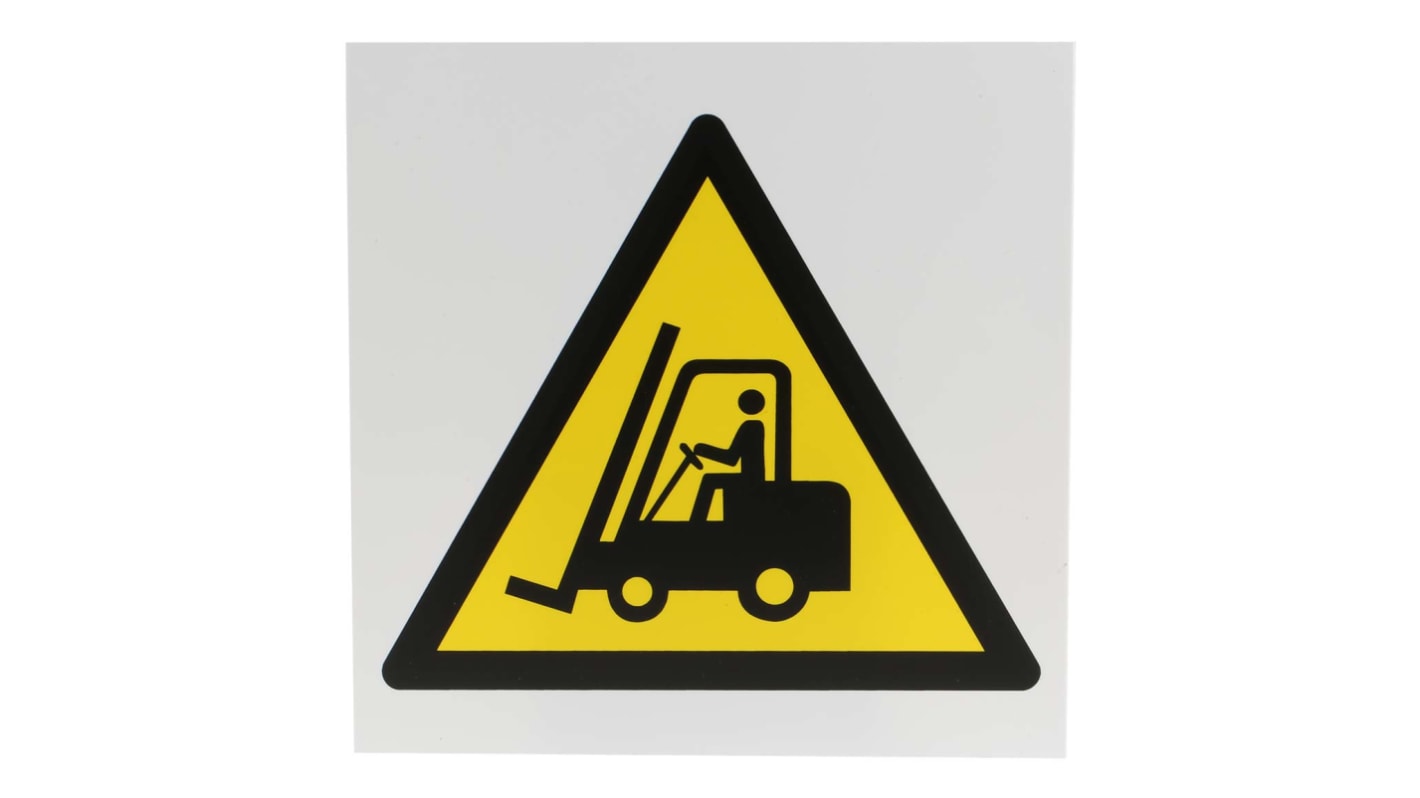 RS PRO Gefahren-Warnschild, Kunststoff 'Gabelstapler', 200 mm x 200mm