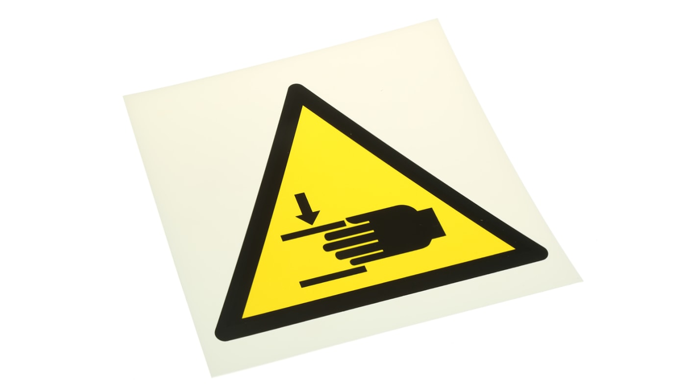 RS PRO Machinery Hazard Hazard Warning Sign