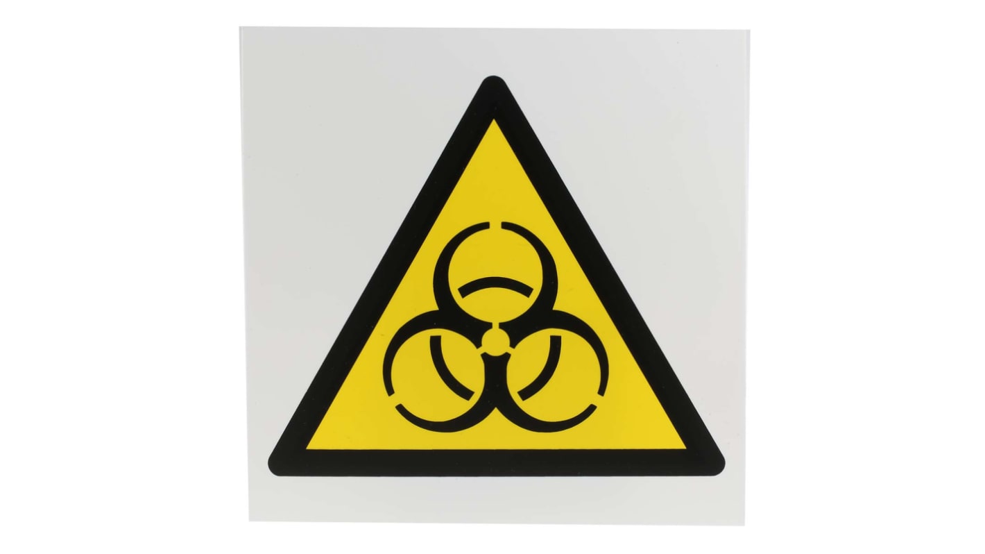 RS PRO Gefahren-Warnschild, Kunststoff 'Biologische Gefährdung', 200 mm x 200mm