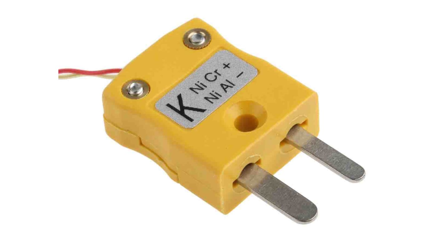 Termopar tipo K RS PRO, Ø sonda 1/0.2mm x 1m, temp. máx +250°C, cable de 1m, conexión , con conector miniatura