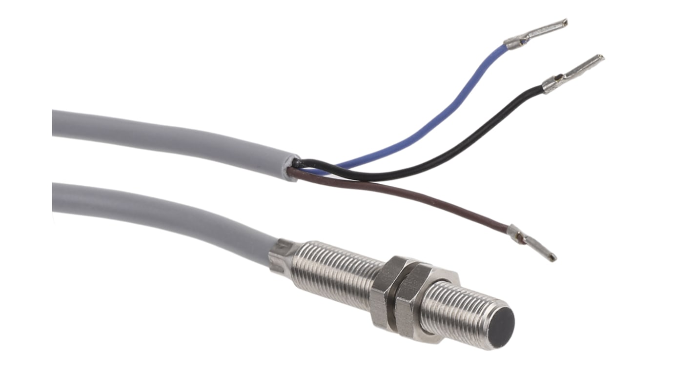 ifm electronic Inductive Barrel-Style Proximity Sensor, M5 x 0.5, 1.5 mm Detection, PNP Output, 10 → 30 V dc,