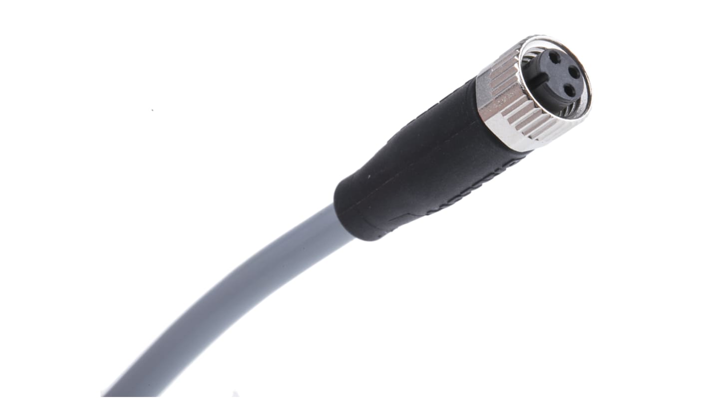 Cable de conexión BALLUFF, con. A M8 Hembra, 3 polos, con. B Sin terminación, long. 5m, 60 V, IP67