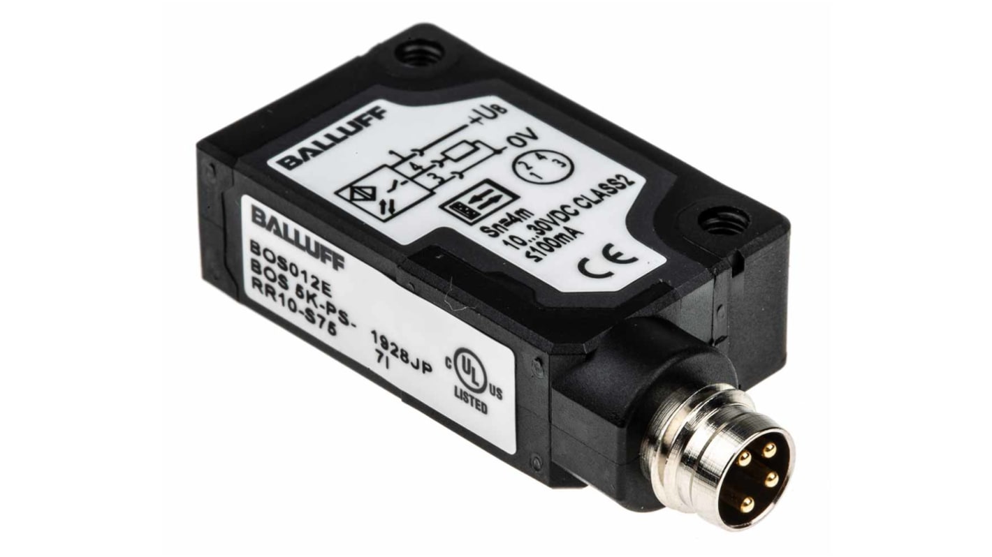 BALLUFF Fotoelektrisk sensor 0 → 4 m Lysdiode M8 4-polet konnektor PNP