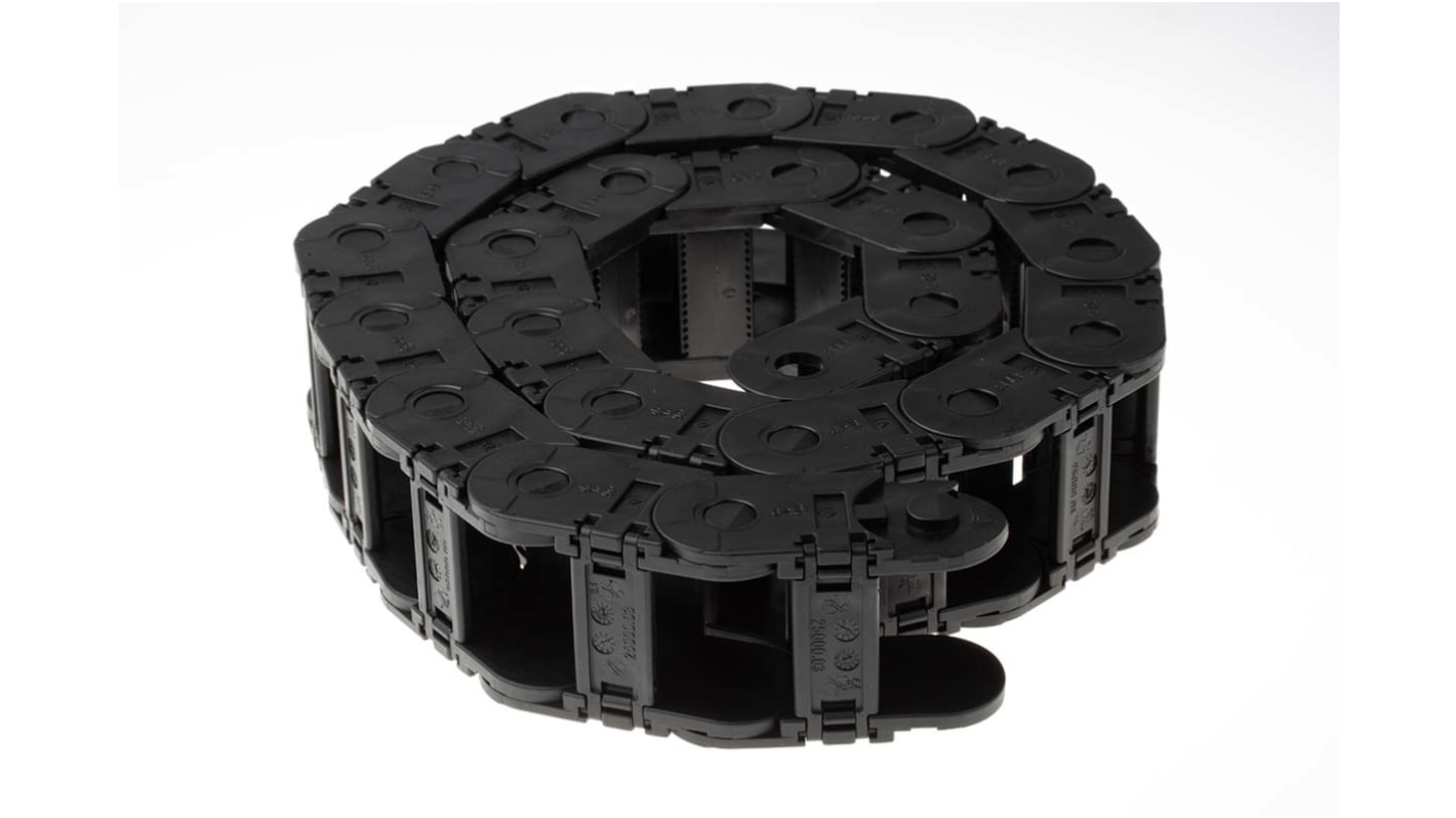 Igus 2500, e-chain Black Cable Chain - Flexible Slot, W54 mm x D35mm, L1m, 55 mm Min. Bend Radius, Igumid GLW