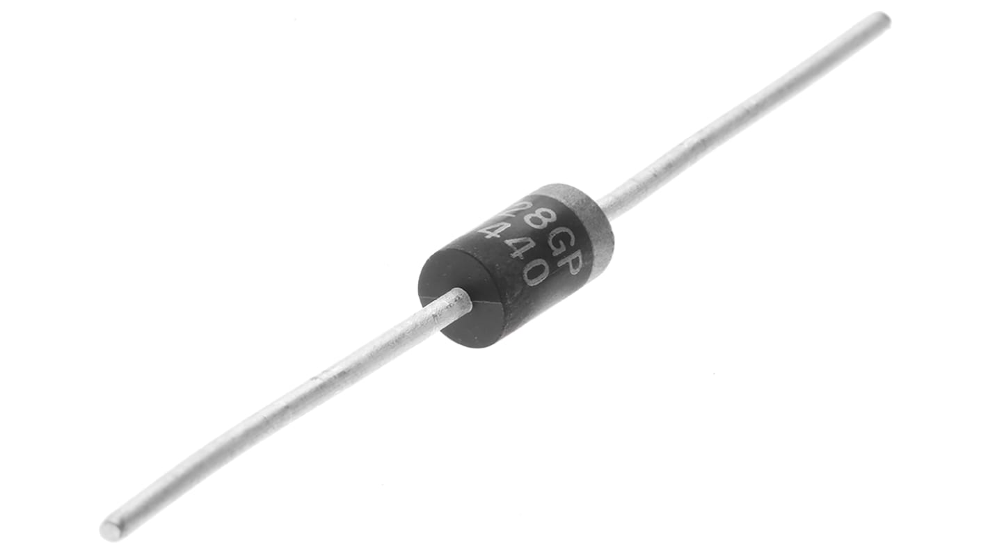 Vishay 1500V 2.5A, Silicon Junction Diode, 2-Pin DO-201AD BY228GP-E3/54