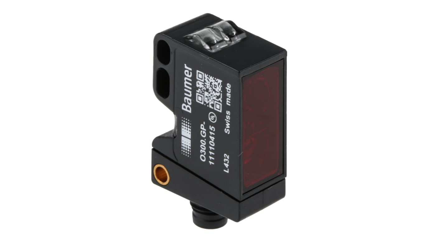 Baumer Diffuse Photoelectric Sensor, Block Sensor, 30 mm  → 200 mm Detection Range RS