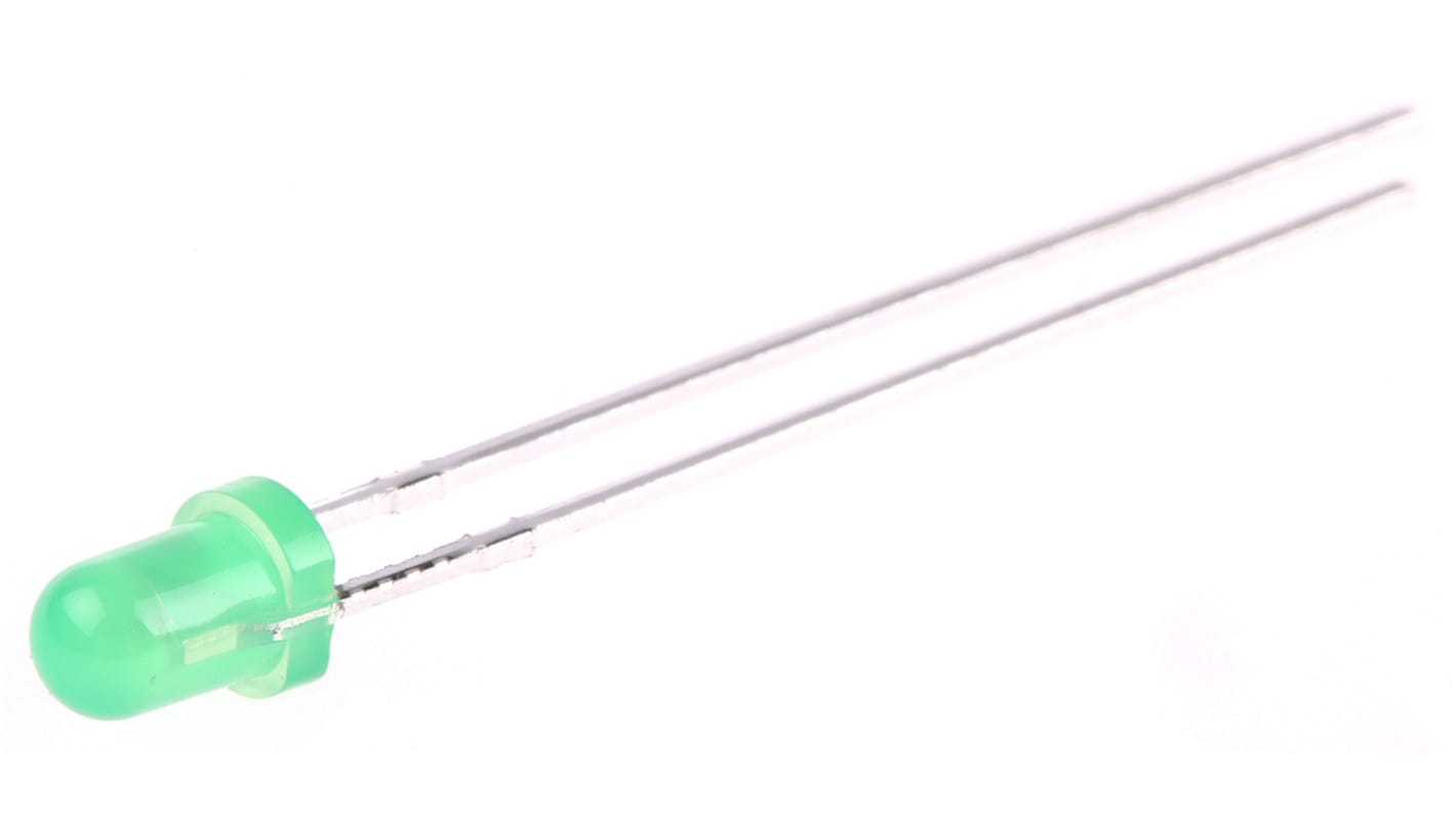 Wurth Elektronik2.6 V Green LED 3mm Through Hole, WL-TMRC 151031VS06000