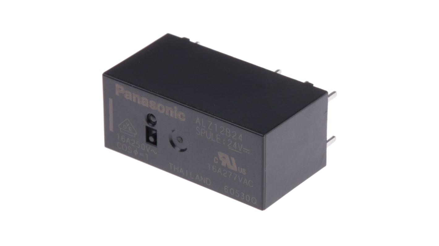 Panasonic PCB Mount Power Relay, 24V dc Coil, 16A Switching Current, SPDT