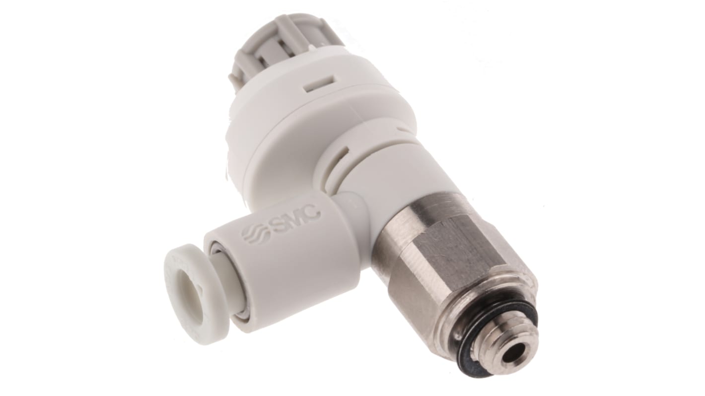 SMC AS Series Threaded Speed Controller, M5 x 0.8 Male Inlet Port x 4mm Tube Outlet Port