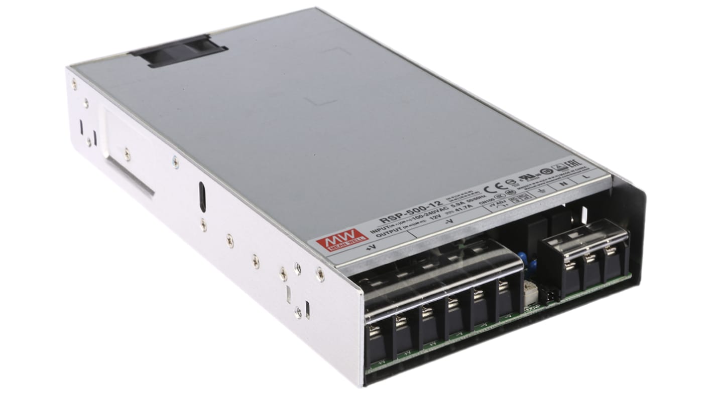 Alimentatore switching MEAN WELL RSP-100-24RS, 100.8W, ingresso 120 → 370 V dc, 85 → 264 V ac, uscita 24V