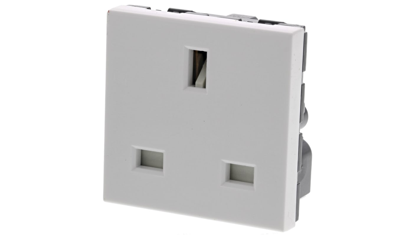 Legrand White 1 Gang Plug Socket, 13A, Type G - British, Indoor Use