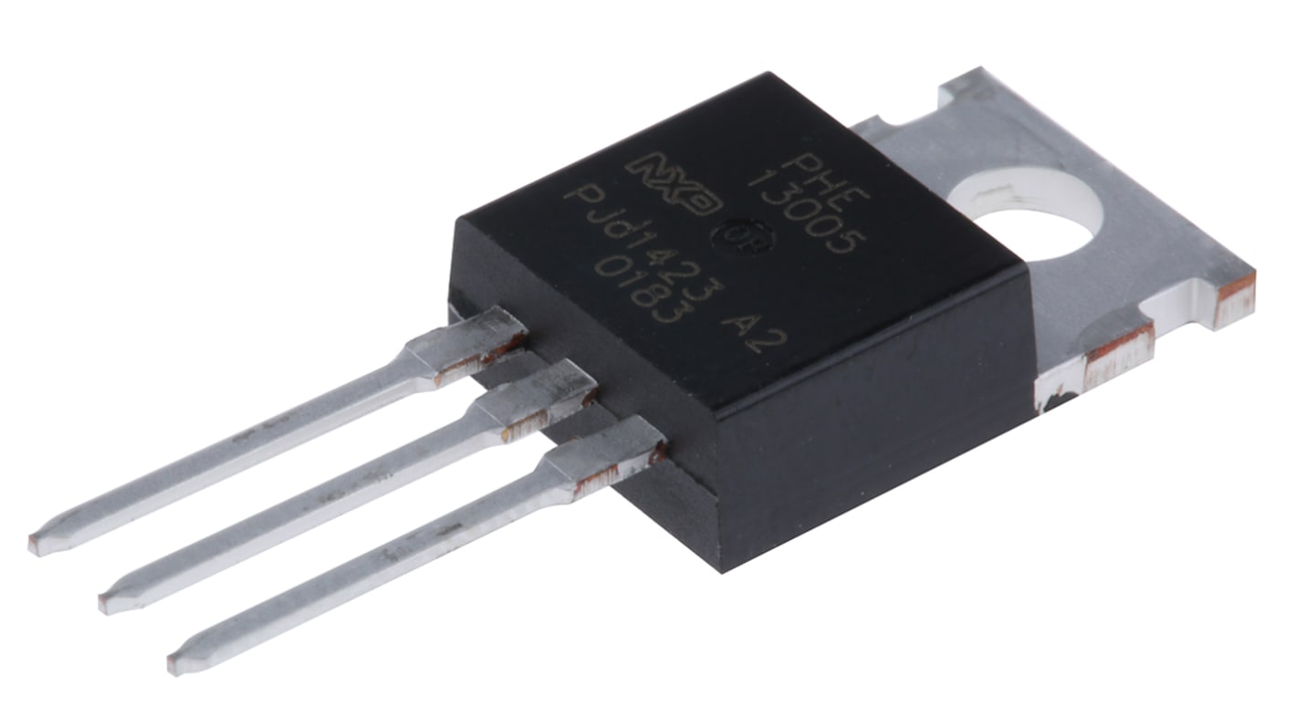 WeEn Semiconductors Co., Ltd PHE13005,127 THT, NPN Transistor 400 V / 4 A 60 Hz, TO-220AB 3-Pin