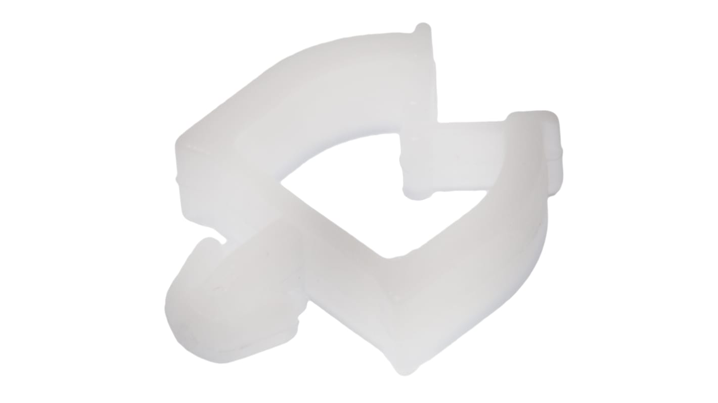 RS PRO Kabelklemme Kabelsaddel, Hvid, Nylon 66, bundtdiameter: 6.4mm, 7.9 x 3.8 x 9.7mm