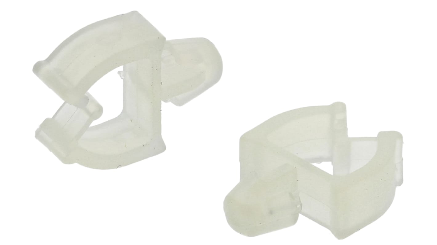 Fermaglio a scatto per fili RS RS PRO in Nylon 66, Ø fascio 3.5mm max, 6.6 x 3.8 x 7.8mm, col. Bianco, A pressione