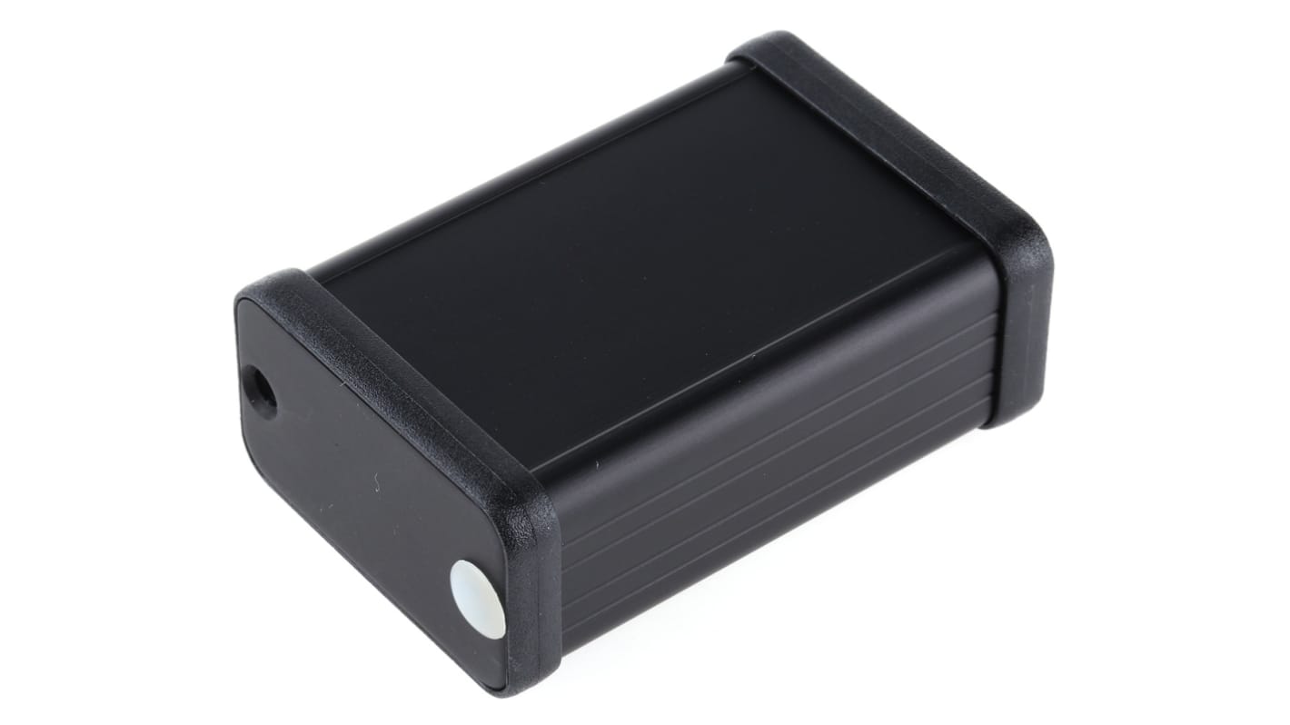 Hammond 1455 Series Black Aluminium Enclosure, IP54, Black Lid, 60 x 45 x 25mm