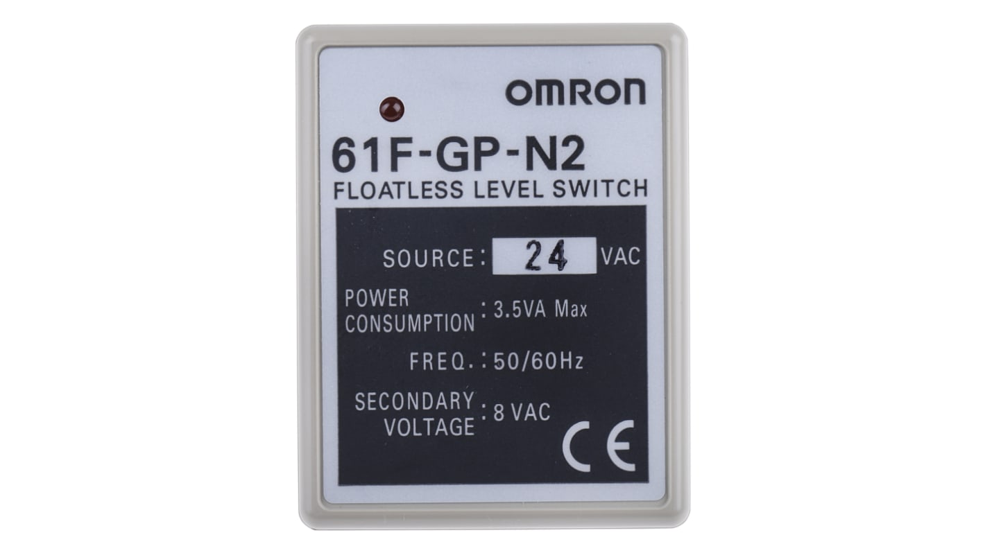 Omron Niveauregler für leitfähige Materialien, DIN-Schienen Montage, U Sonde = 8V ac, 24 V ac