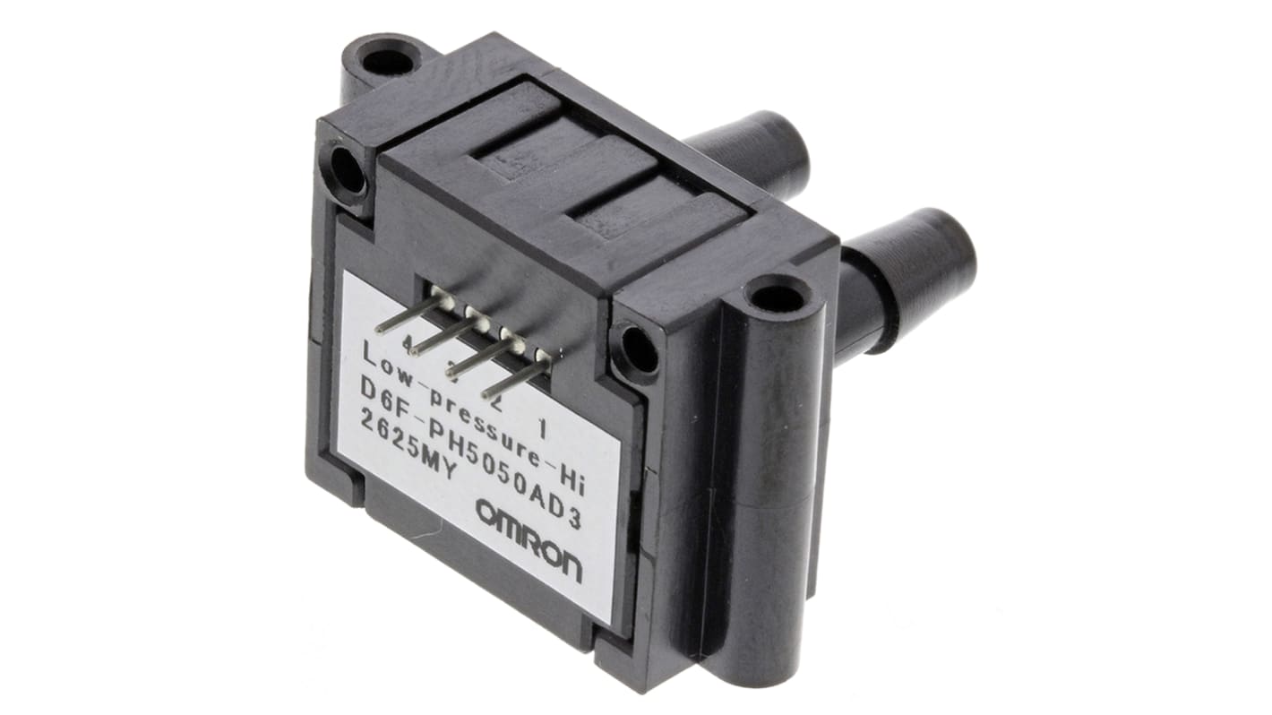 Omron Pressure Sensor, -500Pa Min, 500Pa Max, I2C Output, Differential Reading