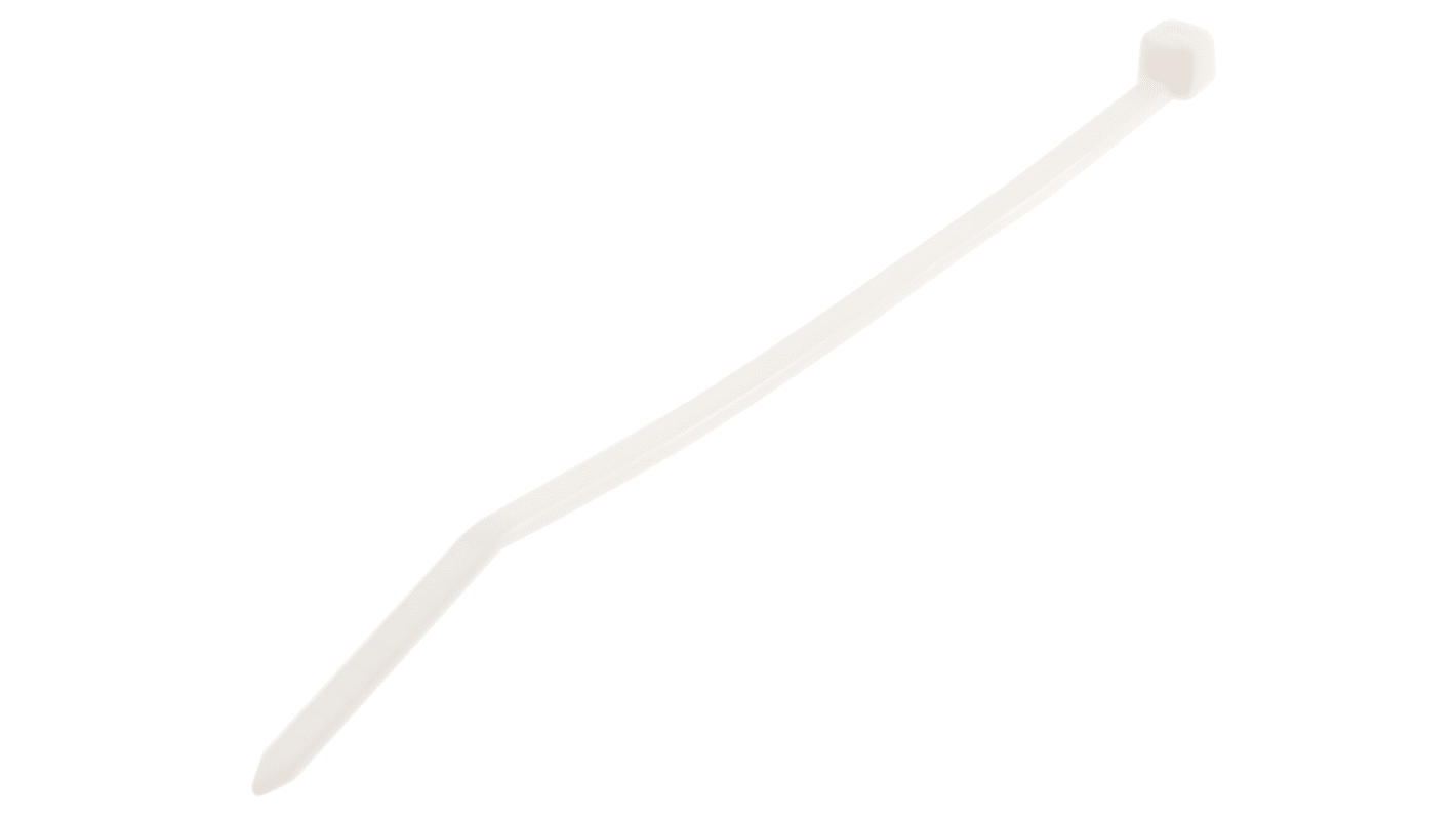 Bridas Thomas & Betts Ty-Fast de Nylon 66 Blanco, 100mm x 2,5 mm, Estándar