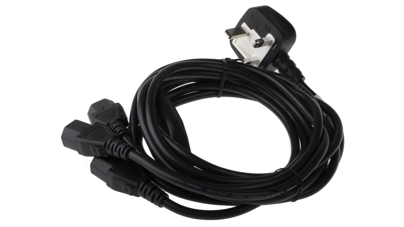 Kabel zasilający 3m 250 V Czarny