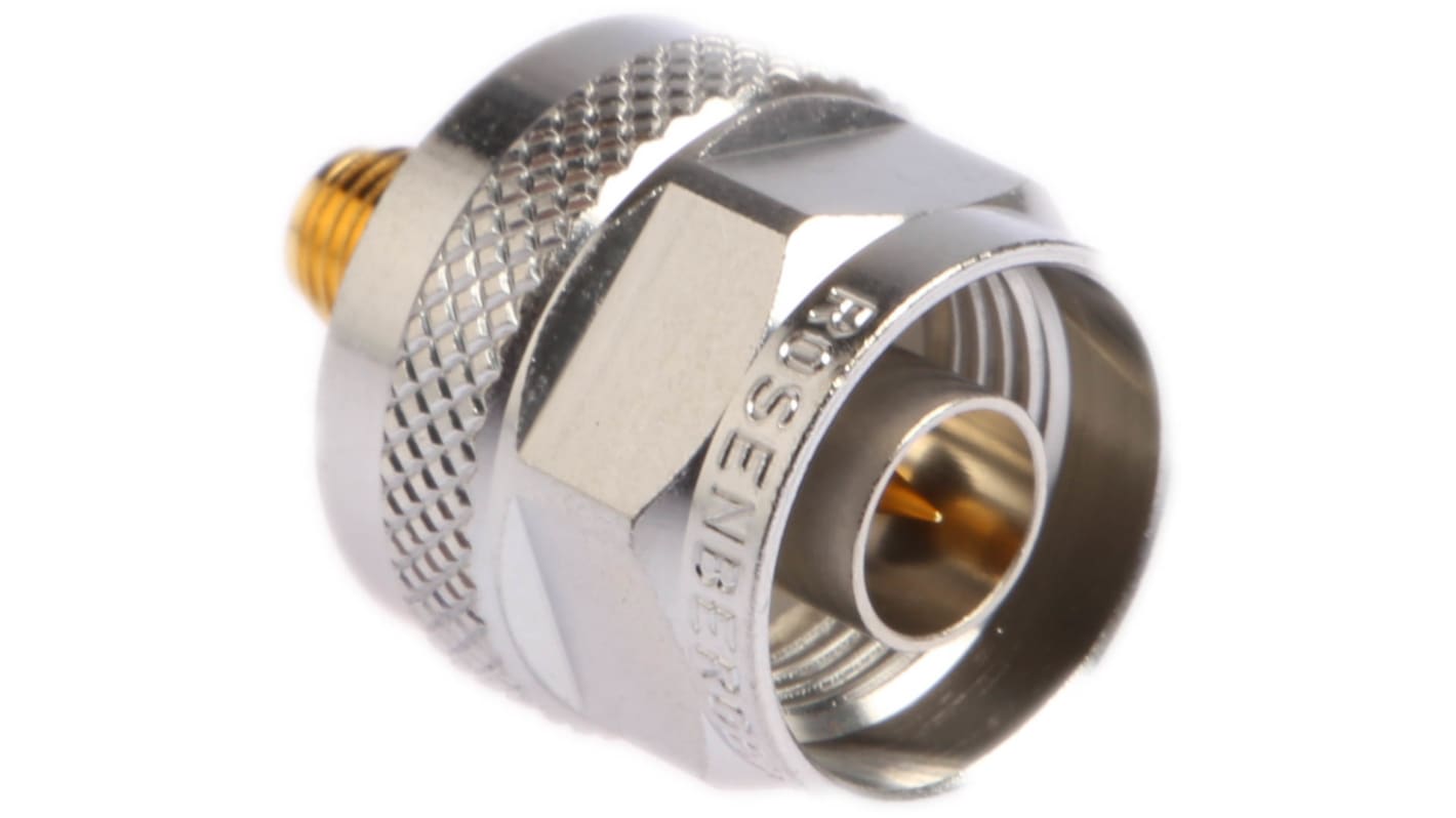 Rosenberger 50Ω RF adapter, Lige, A: N Han til B: SMA Hun, 11GHz Normal