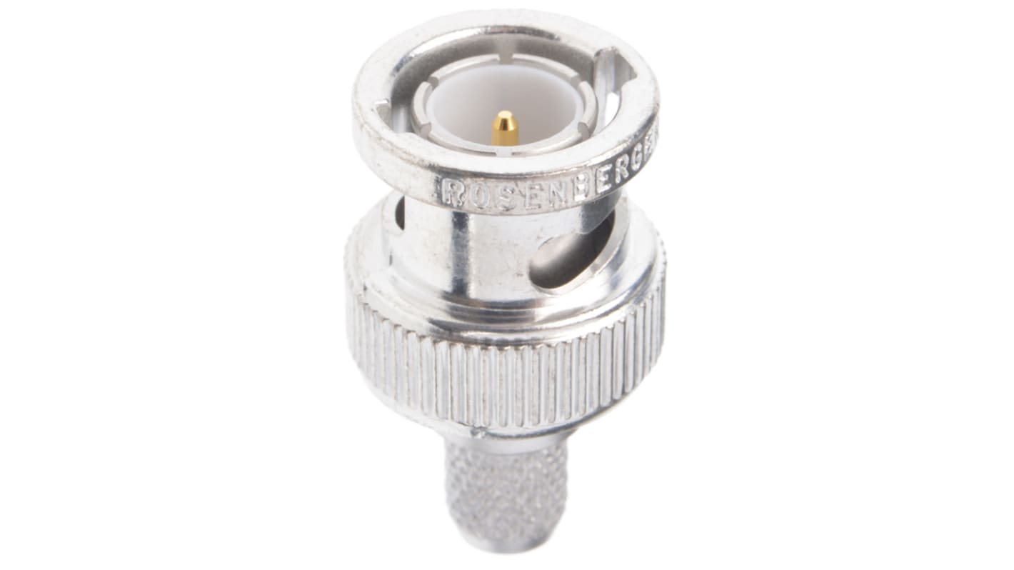 Rosenberger BNC Series, Plug Cable Mount BNC Connector, 75Ω, Crimp Termination, Straight Body