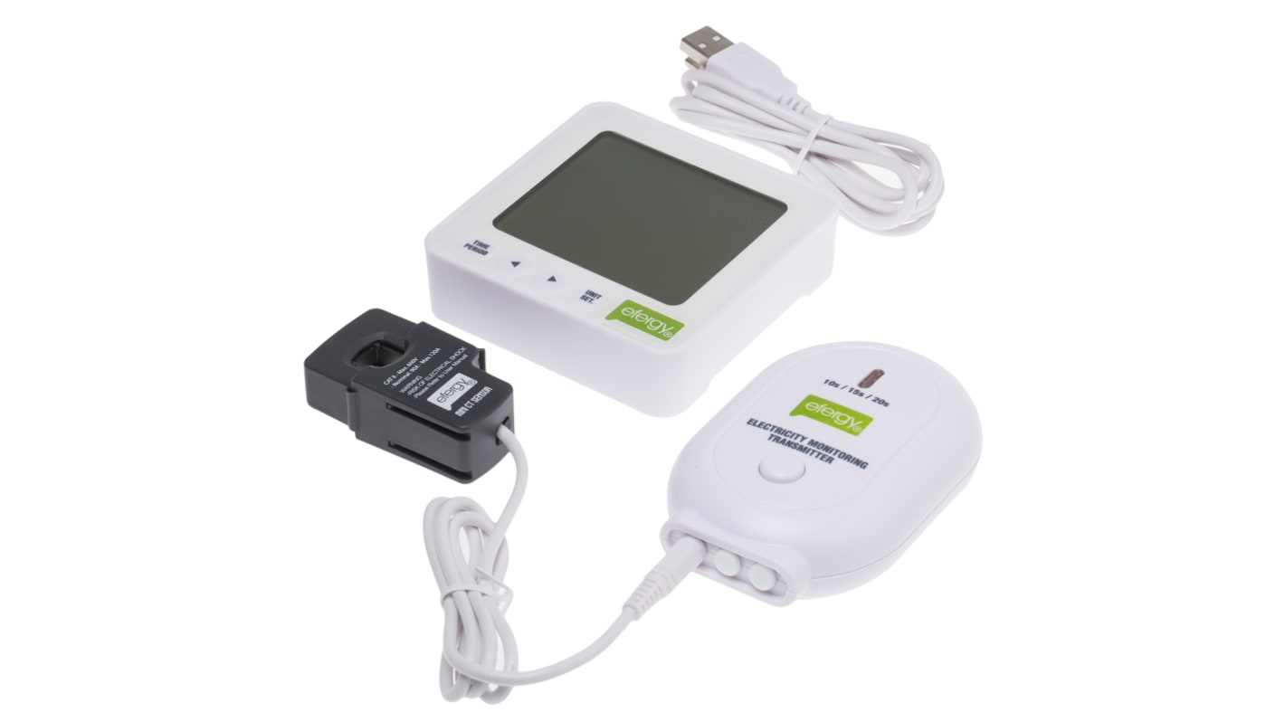 Medidor de energía Efergy serie e2, display LCD, con 3 dígitos, precisión >90 %