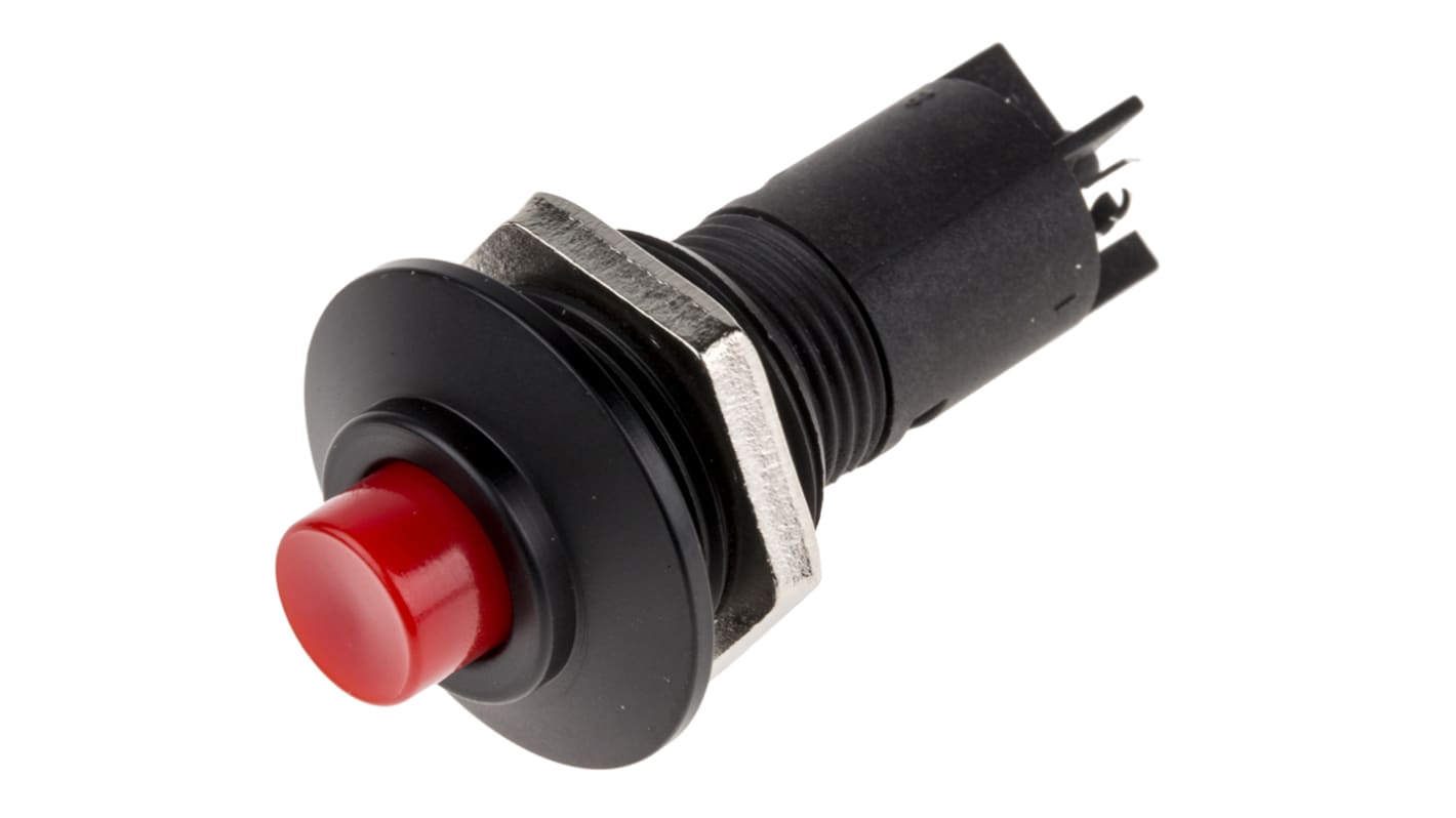 Interruptor de Botón Pulsador RS PRO, SPST, acción momentánea, 5 A a 250 V ac, 28V dc, PCB