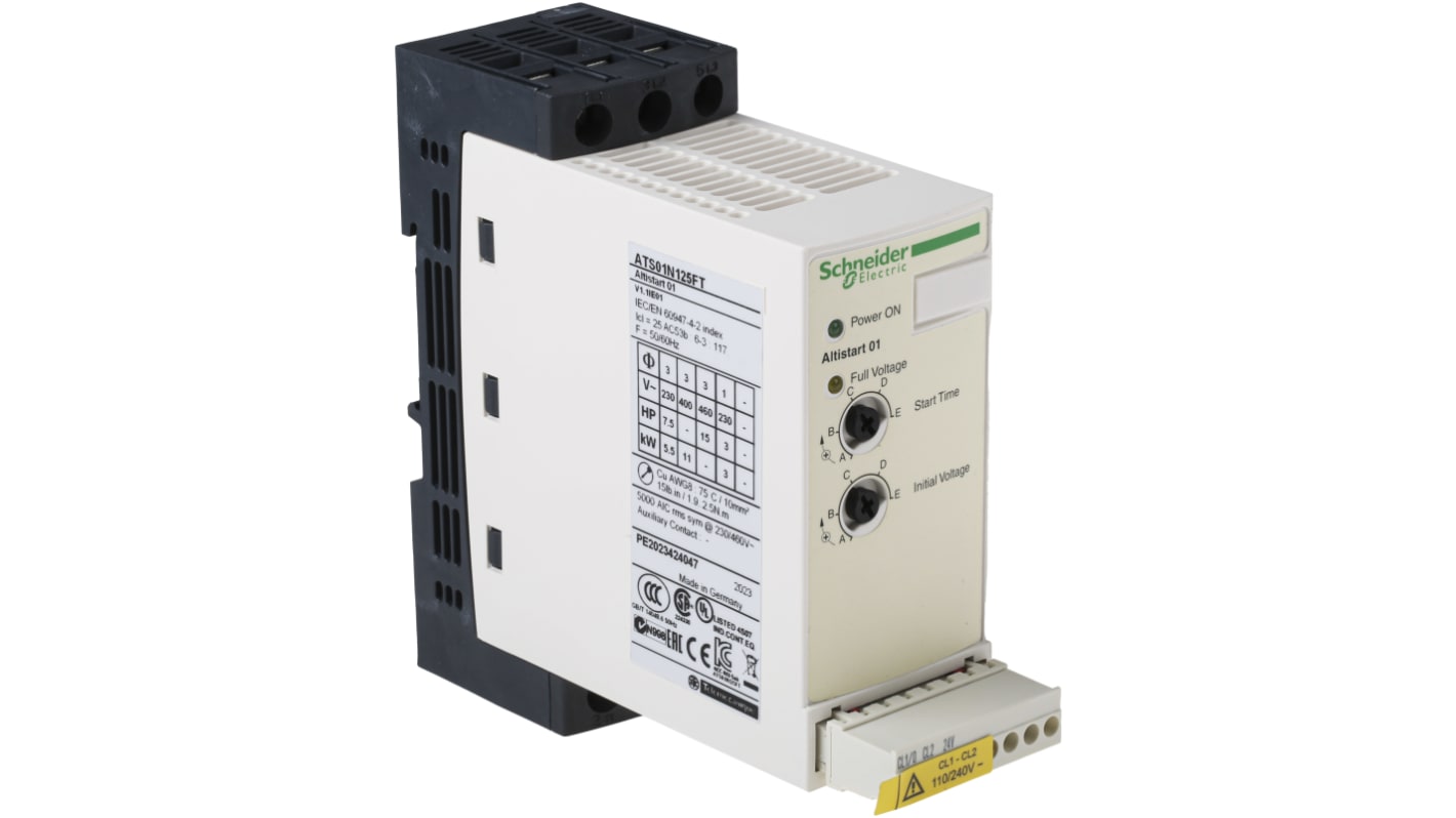 Układ łagodnego rozruchu 11 kW Schneider Electric Łagodny rozruch 1, 3-fazowy 110 → 480 V AC 25 A IP20