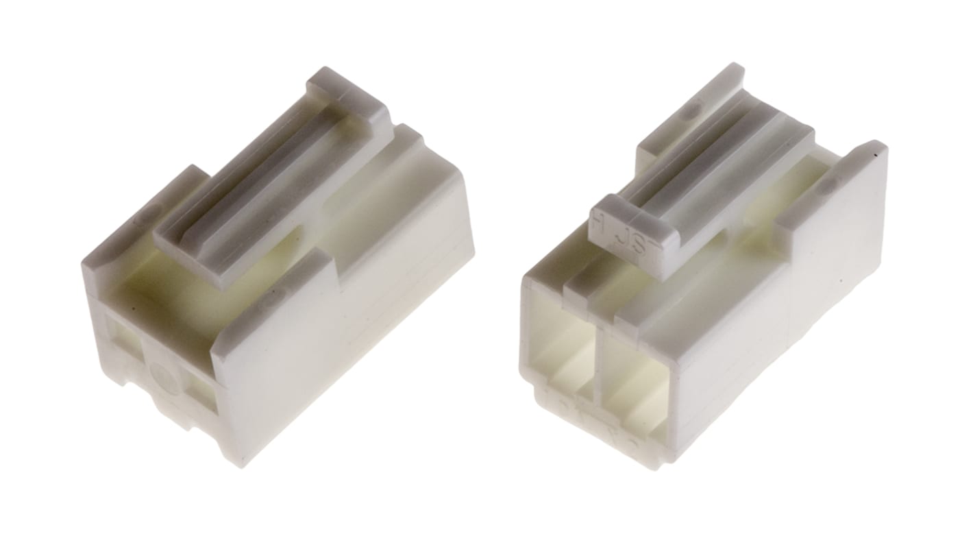 JST, VHR Female Connector Housing, 3.96mm Pitch, 2 Way, 1 Row