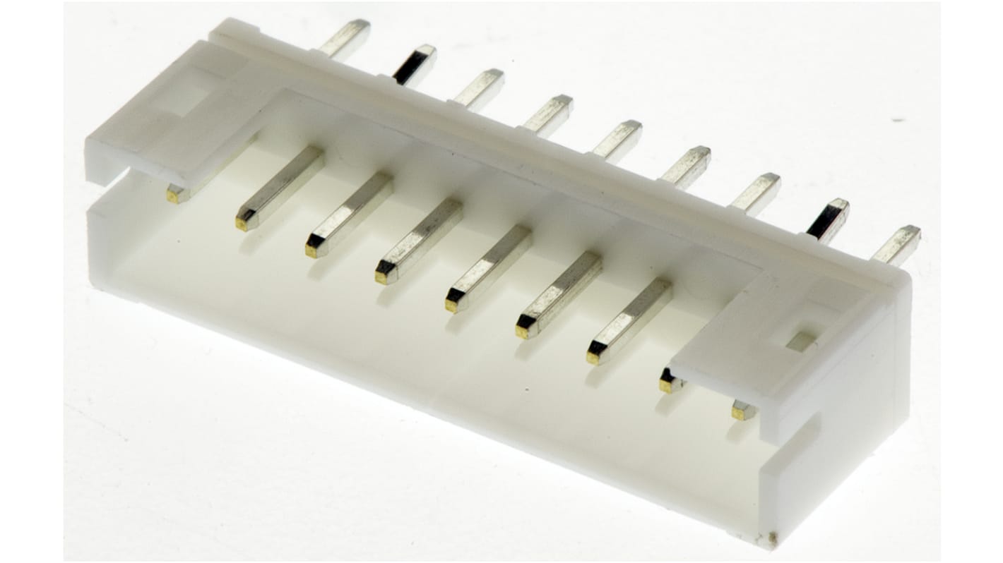 JST PH Series Straight Through Hole PCB Header, 9 Contact(s), 2.0mm Pitch, 1 Row(s), Shrouded