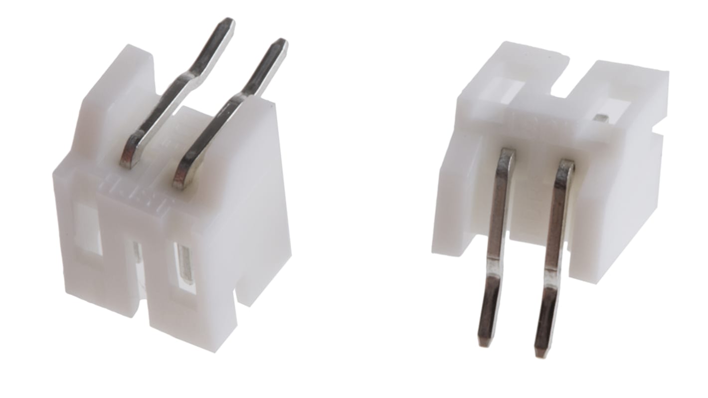 JST PH Series Right Angle Through Hole PCB Header, 2 Contact(s), 2.0mm Pitch, 1 Row(s), Shrouded