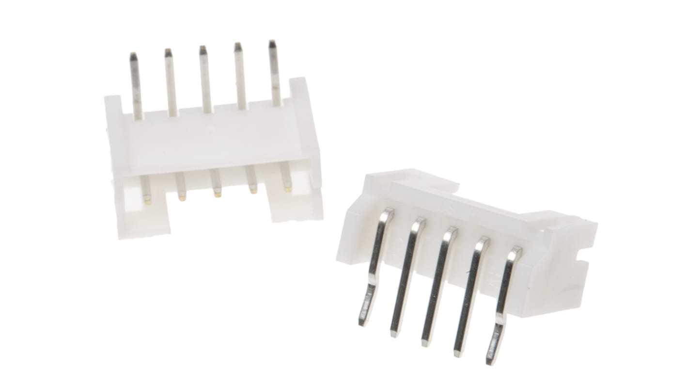 Conector macho para PCB Ángulo de 90° JST serie PH de 5 vías, 1 fila, paso 2.0mm, para soldar, Montaje en orificio