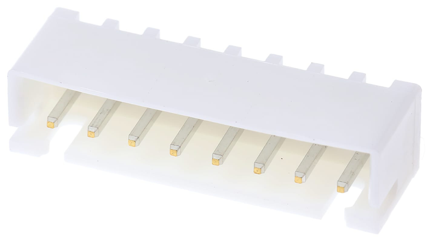 JST XH Series Straight Through Hole PCB Header, 8 Contact(s), 2.5mm Pitch, 1 Row(s), Shrouded